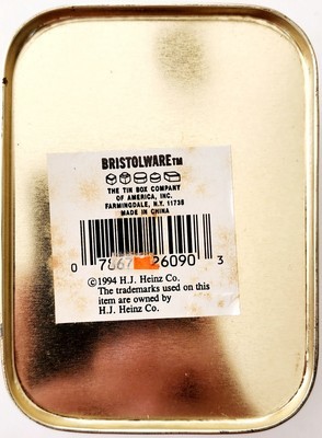 1994 Heinz Pure Food Products Vintage Tin Pittsburgh Bristolware Tin Box Co F7 Item image 4
