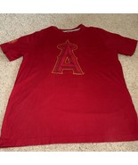 Men&#39;s New Era Red MLB Los Angeles Angeles of Anaheim Sz L Rare - $635.48 MXN