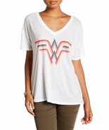 Urban Outfitters Junk Food S White Wonder Woman Oversized Lightweight V ... - $14.24