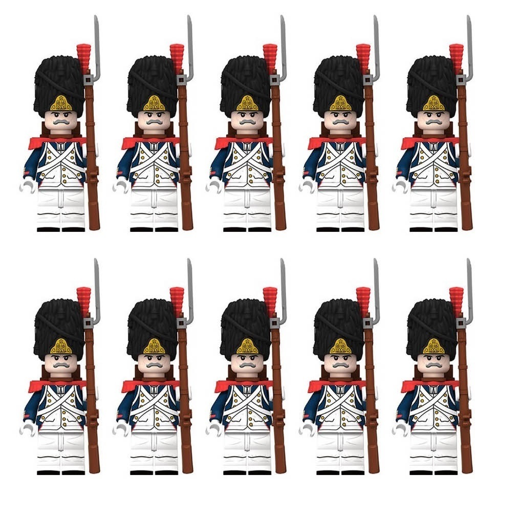 Napoleonic Wars Imperial Guard French Grenadier 10 Minifigures Lot