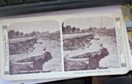 San Franciisco Earchquake 1906 Stereoview Photo Card Results on Water Front - $13.99