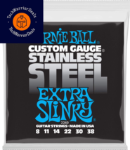 Ernie Ball Extra Slinky Stainless Steel Electric Guitar Extra, (8-38)  - £13.59 GBP
