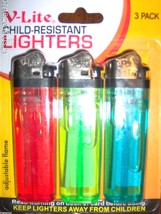 3pack Butane LIGHTERS aDjuStAbLE Flame Pipe Cigar Cigarette Lighter V-Li... - $307.94 MXN