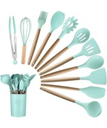 Alitade 12PCS Kitchen Set Silicone Cooking Utensils Kit Non-Stick Cookware - £15.57 GBP