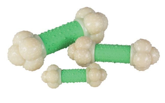 Nylabone Dog Treat Dental Chews For Power Chewers Bacon and Mint Flavor Bone