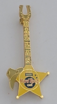 Dallas Texas Yellow Star Cowboy Hat GUITAR Hard Rock Cafe HRC Lapel Hat PIN - $8.99