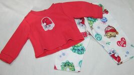 15" doll clothes hand made outfit pajamas Shopkins Christmas shirt top p... - $6.47