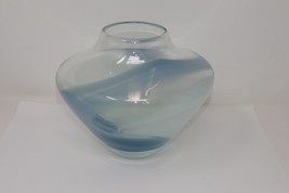 Unsigned Hand Blown Art Glass Swirled 5&quot; Vase - £25.15 GBP