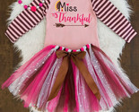 NEW Boutique Miss Thankful Pink Long Sleeve Shirt Tutu Skirt Girls Outfi... - £11.98 GBP