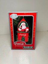 Coca-Cola Fiber-Optic Santa Ornament Limited Edition 2002 1st Edition x68 - $168.53 MXN