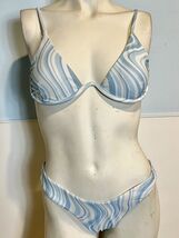 Shein Blue and White Striped with Underwire Top Two Piece Bikini Size M - €8,13 EUR