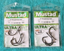 (2) Mustad - 9174NP-BR - 4/0 - ULTRA POINT O&#39;Shaughnessy HOOKS  4-PACKS ... - £4.65 GBP