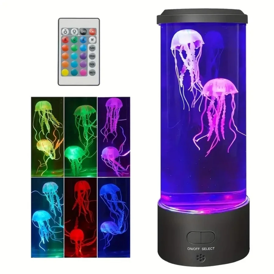 Novelty Design Jellyfish Light Relax Mood Lamp RGB Holiday Lighting Lamp... - $28.46