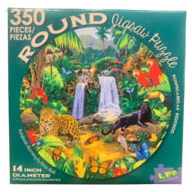 Chris Hiett Round Jigsaw Puzzle 350pc Tropical Rainforest Harmony 14&quot; Sealed Box - £15.06 GBP