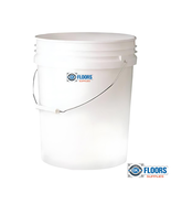 5 Gallon Round Utility Bucket, Comfort Handle, Plastic, White, 1 Each - $382.32 MXN