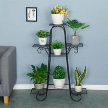 Tall 7Tier Metal Plant Stand Flower Pot Holder Shelves Garden Home Office Indoor - £47.68 GBP