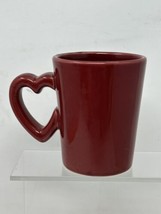 Heart Shape Handle Williams Sonoma  10 oz Coffee Cup Mug in Lovers Red - £10.27 GBP