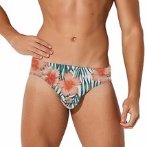 Mondxflaur Hibiscus Swim Briefs Sexy Swimming Trunks Quick Dry Soft Athl... - $19.99