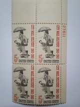 1963 City Mail Delivery 1863-1963 5 Cent Stamp Block of 4 Scott #1238 - £3.13 GBP