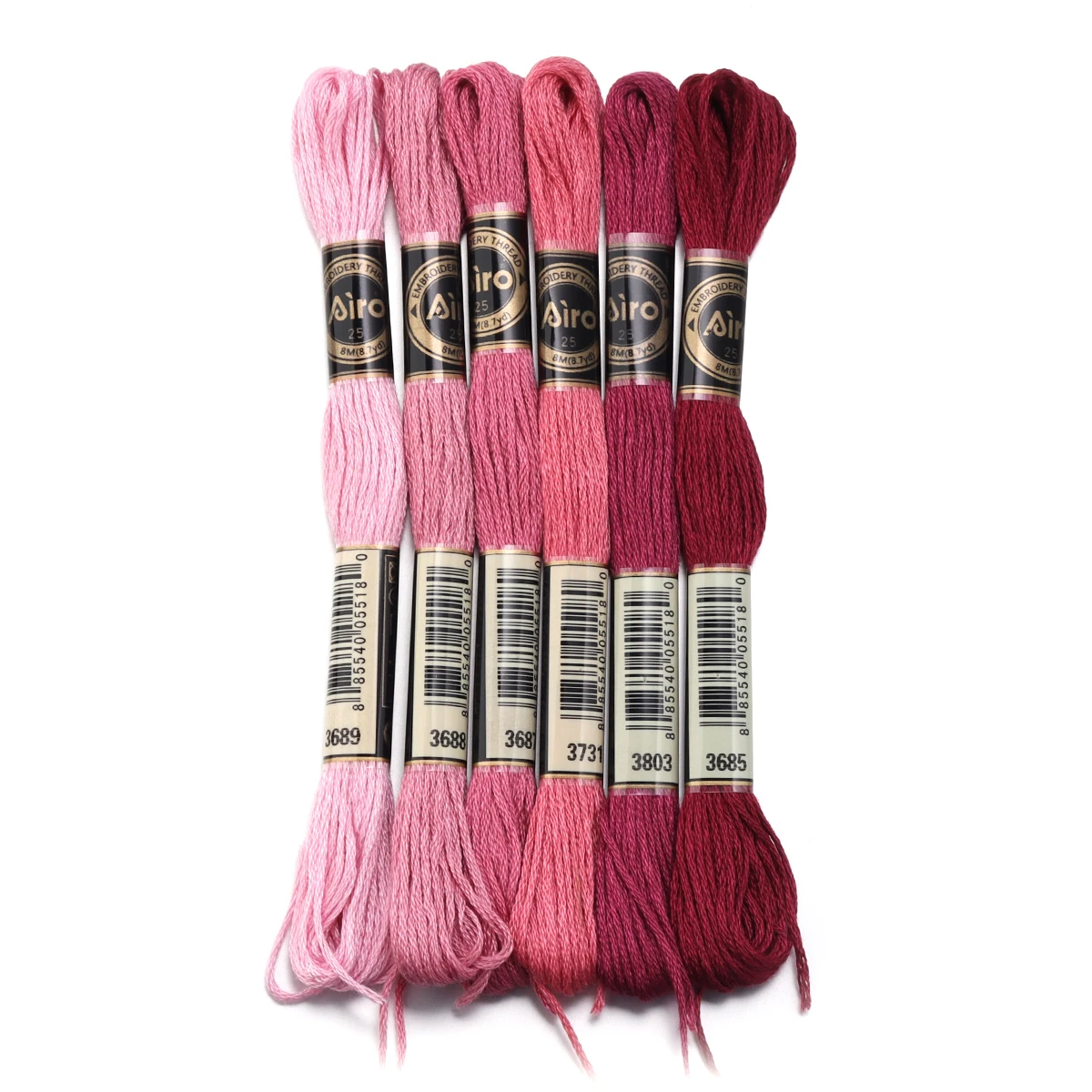 6pcs/lotPolyester Cross Stitch Thread Embroidery Accessories For -pink s... - $4.57 CAD