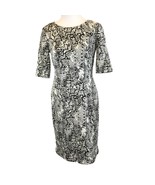 Betsey Johnson Dress Womens 4 Snakeskin Print White Black Animal Print S... - $467.49 MXN