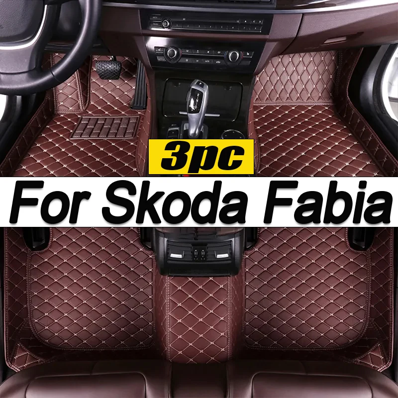 Car Mats For Skoda Fabia 5J MG MK2 2007~2014 Auto Carpets Rugs Leather F... - $51.17+