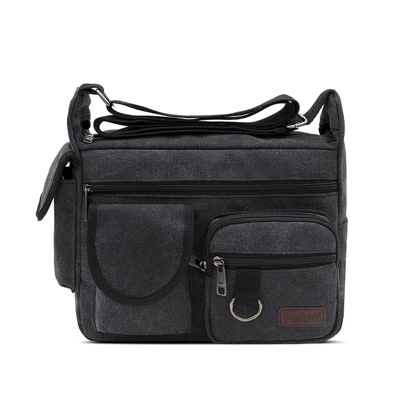 Canvas Messenger Bag for Men Vintage Water Resistant Waxed Crossbody bag... - $30.30