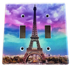 Paris Eiffel Tower Decorative Two Toggle Light Switch With Screws - £7.91 GBP