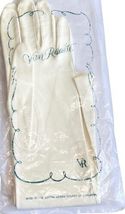 Vintage 15" Long Off White Leather Van Raalte Gloves Sz 7.5 Women Made Hong Kong image 3