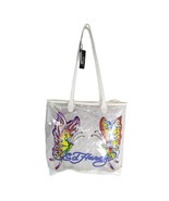 NWT Ed Hardy Butterfly Clear PVC Large Tote Bag Zipper Closure $159 Stre... - $1,194.39 MXN