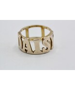 Fine 14K Yellow Gold 9mm Wide &quot;Daisy&quot; Name Band Ring Size 4.25 - (3.4 gr... - $6,439.49 MXN