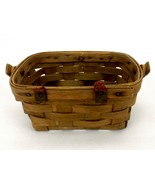 Longaberger Miniature Basket, 7&quot;x5&quot;x3.5&quot;, Swing Handle, 1984, Damaged/Di... - $14.65