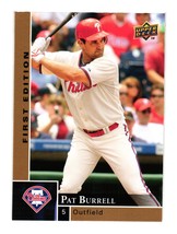 2009 Upper Deck First Edition #229 Pat Burrell Philadelphia Phillies - £3.18 GBP