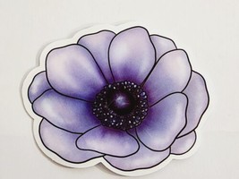 Blue and Purple Hue Flower Sticker Decal Beautiful Great Gift Idea Embellishment - £2.45 GBP