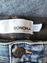 Sonoma Comfort Premium Skinny Jeans Women 30W Short Blue Medium Wash Stretch NEW - £19.36 GBP
