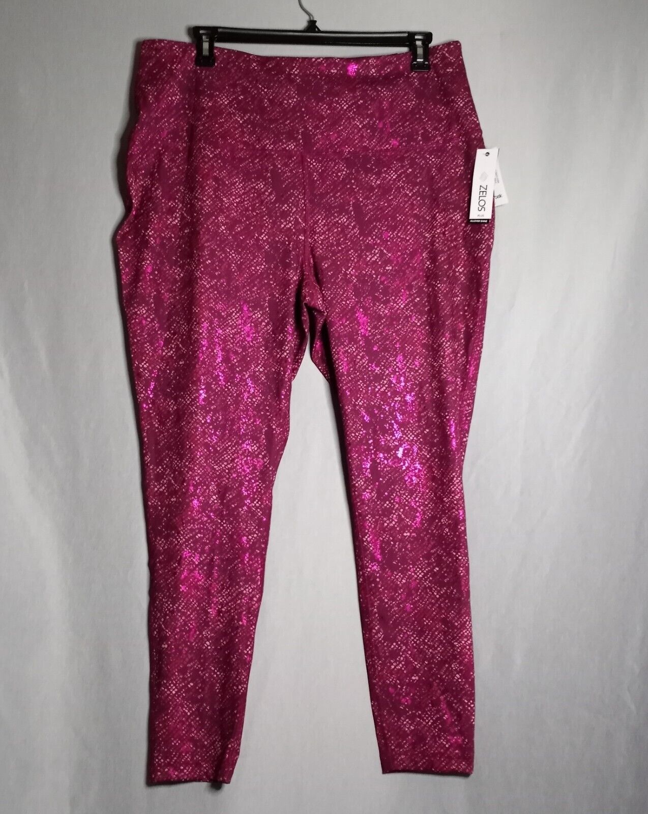 Primary image for Zelos Women's Athletic Tight Pink Snake Gym Workout Pants Plus Size 3X NWT