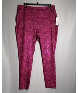 Zelos Women&#39;s Athletic Tight Pink Snake Gym Workout Pants Plus Size 3X NWT - $26.73