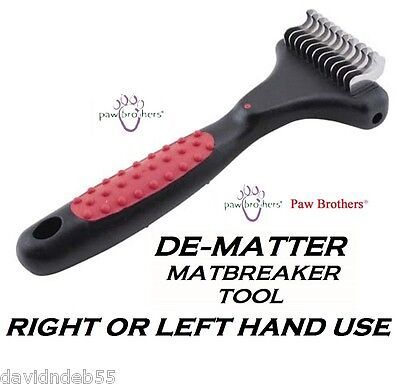 Dog Cat De-matting Deshedding Mat Breaker DE-MATTER TOOL RAKE Tool 12 Blade - $13.99