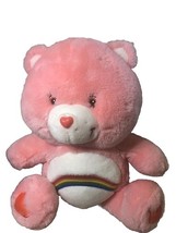 2002 Cheer Bear Stuffed Animal Plush 16&quot; Pink Rainbow Care Bear Vintage - $24.73 CAD