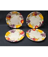 Retired HOME TRENDS 8.75&quot; Salad Plate BELLA FRUIT Pear Apple Grapes - Se... - $26.52