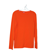 J.Crew Preferita Orange 100% Cashmere Size M Pullover Round Neck Knitted... - $26.96