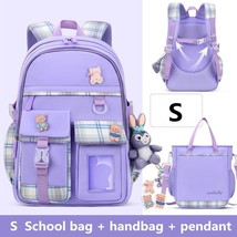 NEW Children Cartoon Pendant School Bags Orthopedic backpack For Girls Waterproo - £57.01 GBP