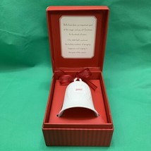 Christmas Hallmark Porcelain Dated Bell Dated 2007 with Box Xmas Collectible KG - £11.93 GBP