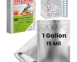 30Pcs Mylar Bags For Food Storage - Extra Thick 14.8 Mil - 1 Gallon With... - $44.99