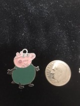 Peppa Pig Daddy Pig Enamel charm - Necklace Pendant Charm K29 Style L - £11.87 GBP