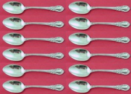 American Victorian by Lunt Sterling Silver Teaspoon Set 12 pieces 5 3/4&quot; - £370.75 GBP