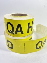Qty-2 QA Hold Adhesive Backed Polyethylene Quality Control Tape 3” x 200... - $41.75