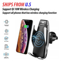 Smart Sensor Wireless Car Charger Qi 10W Automatic Clamping Charging Mou... - £8.27 GBP
