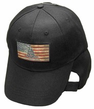 Usa Gadsden Don&#39;T Tread On Me Tea Stained Patch Black Embroidered Cap Hat - £15.84 GBP