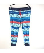Lularoe Dream Womens Leggings Lounge Pants Pull On Striped Blue Red Size XL - £9.90 GBP